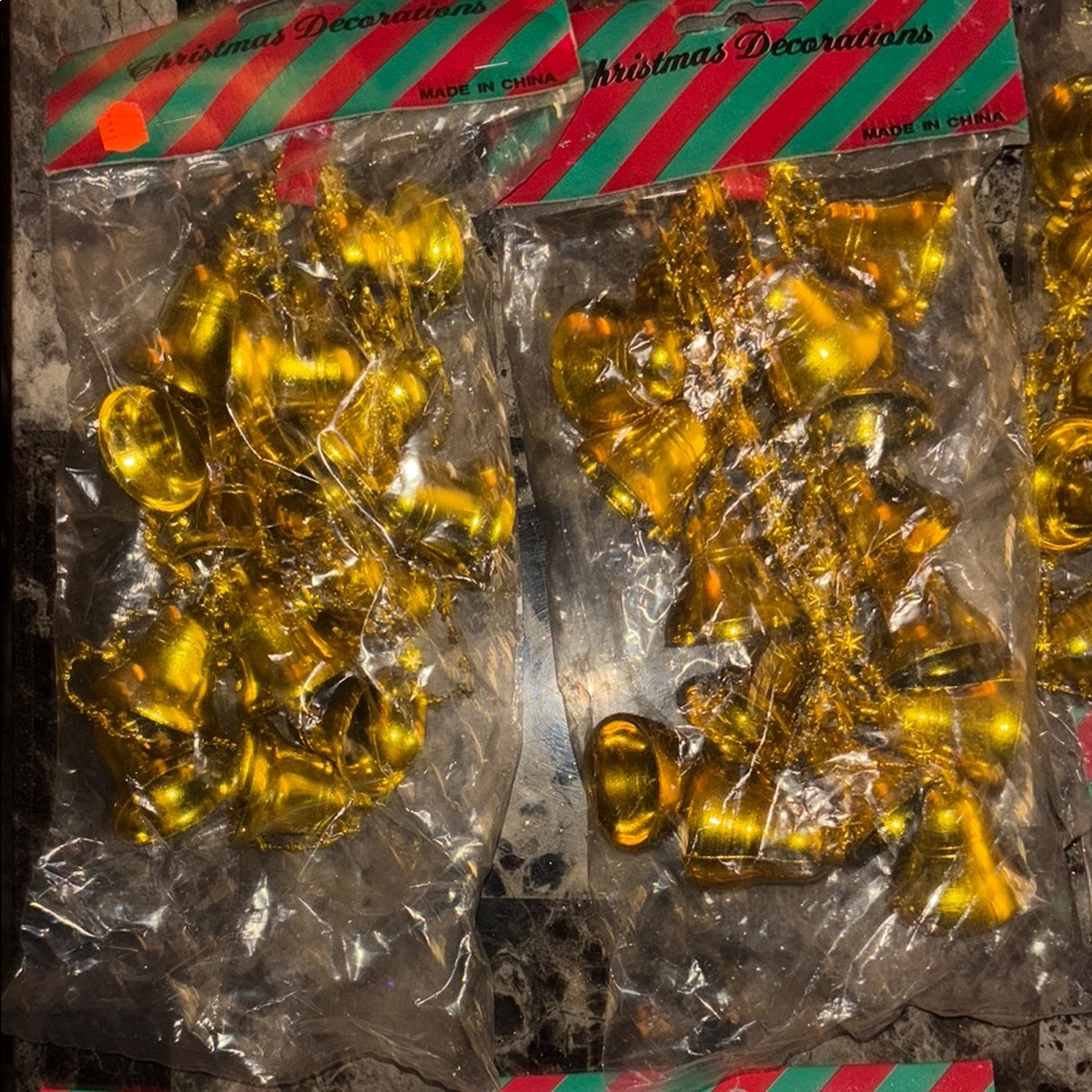 Gold Holiday Garland Bells